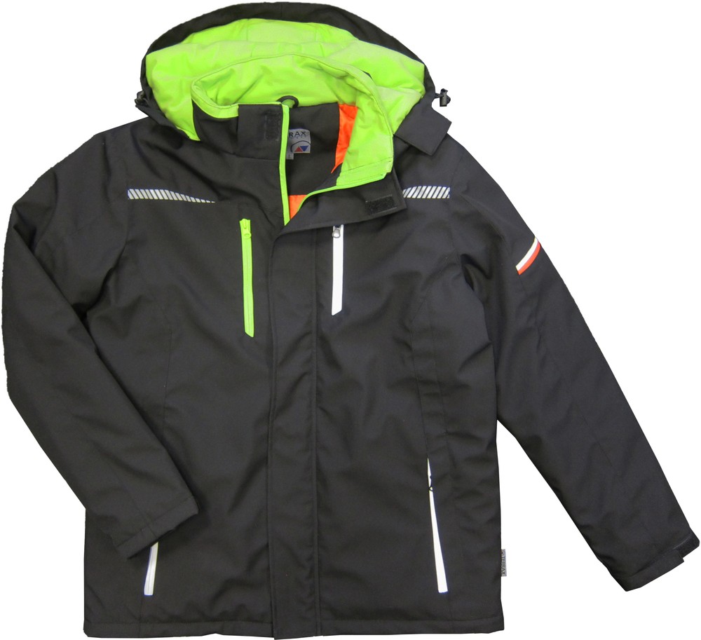 TerraxWorkwearBerufsparkaSchwarzLimette