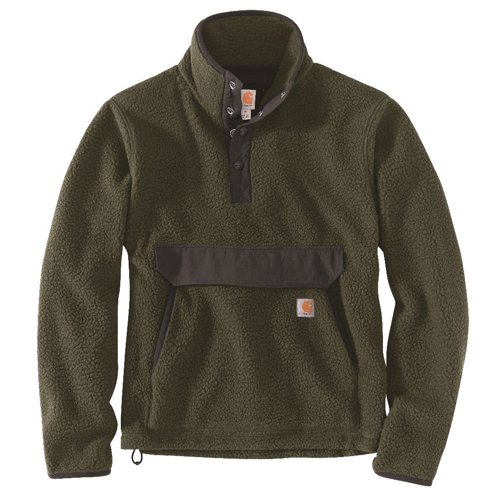 CarharttHoodieSweatshirtRelaxedFitFleecePulloverBasilHeather