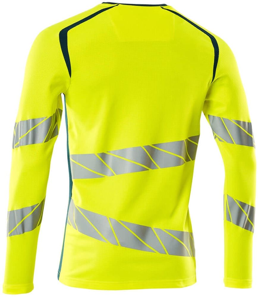 MascotT-ShirtLangarmAccelerateSafe19081-771Hi-visGelbDunkelpetroleum-XXL