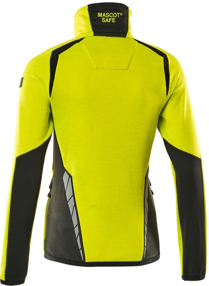 MascotDamenFleecepullovermitReiverschlussAccelerateSafe19453-316Hi-visGelbSchwarz-XXL