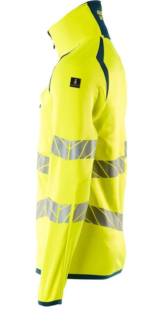 MascotFleecepullovermitReiverschlussAccelerateSafe19103-315Hi-visGelbDunkelpetroleum-XXL