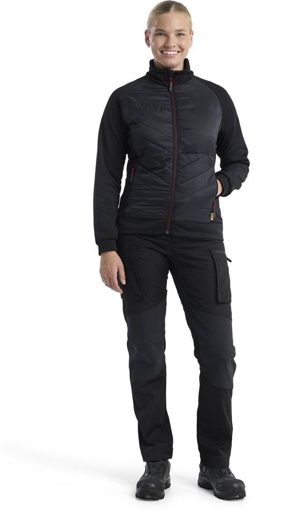 BlklderDamenHybridSweater34192526SchwarzRot-L