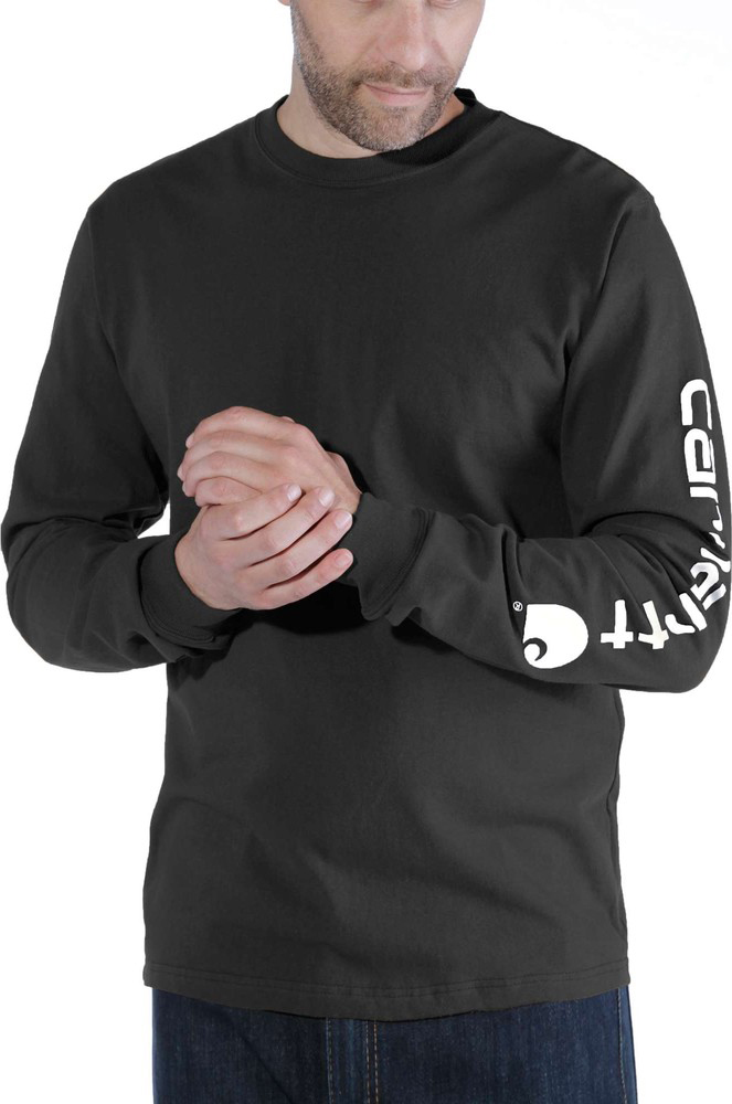 CarharttT-ShirtLogoLongSleeveT-ShirtBlack CarharttT-ShirtLogoLongSleeveT-ShirtBlack