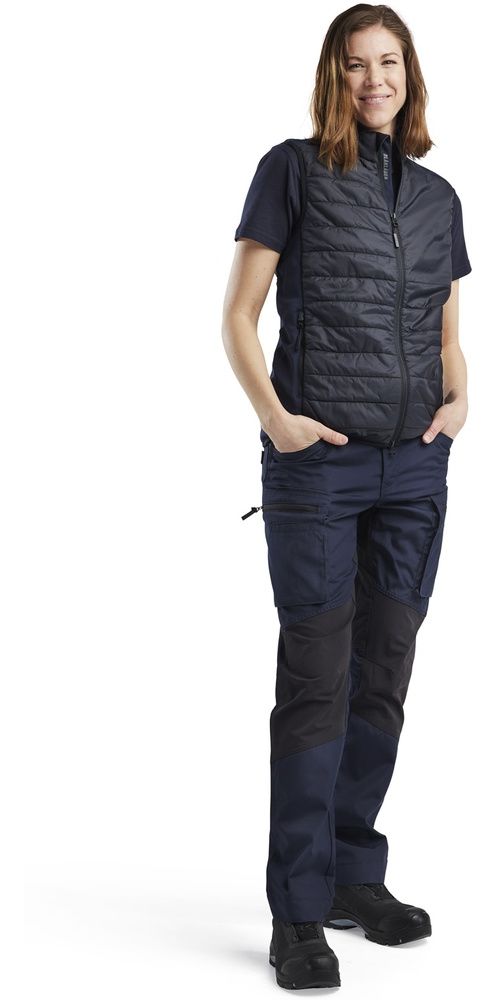 BlklderDamenWestewarmgefttert38642030SchwarzDunkelMarineblau-L