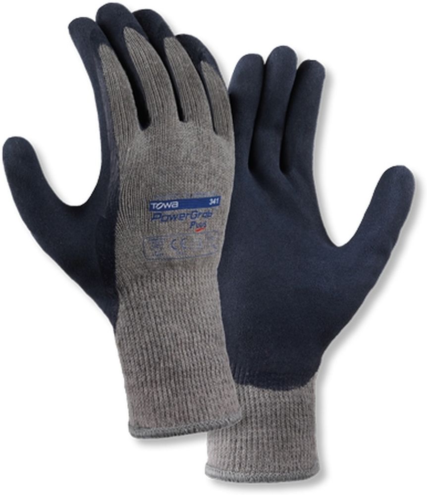 TOWABaumwoll-Polyester-StrickhandschuhePowergrabPlus12Stck2230GrauBlau-7
