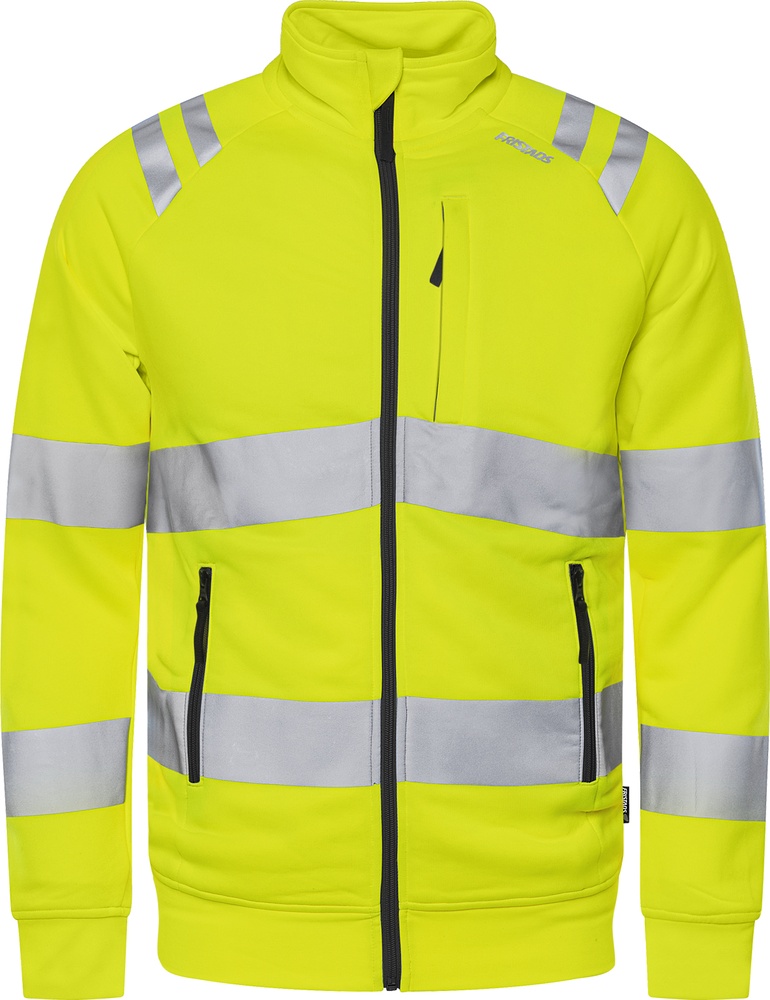 FristadsHighVisSweatjackeKl37863GPSW301024Hi-VisYellow-4XL