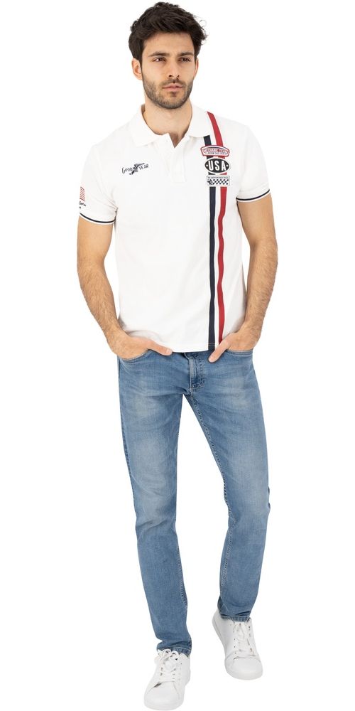 GoodyearLasVegasMenSlimFitPoloshirtEcru-XL
