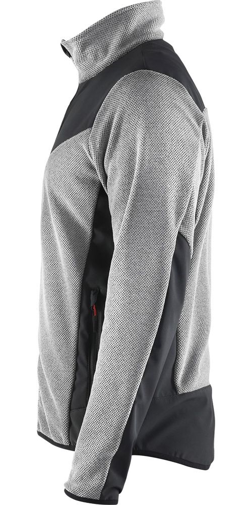 BlklderArbeitsjackeStrickjackemitSoftshell59422536GrauMelangeSchwarz-4XL