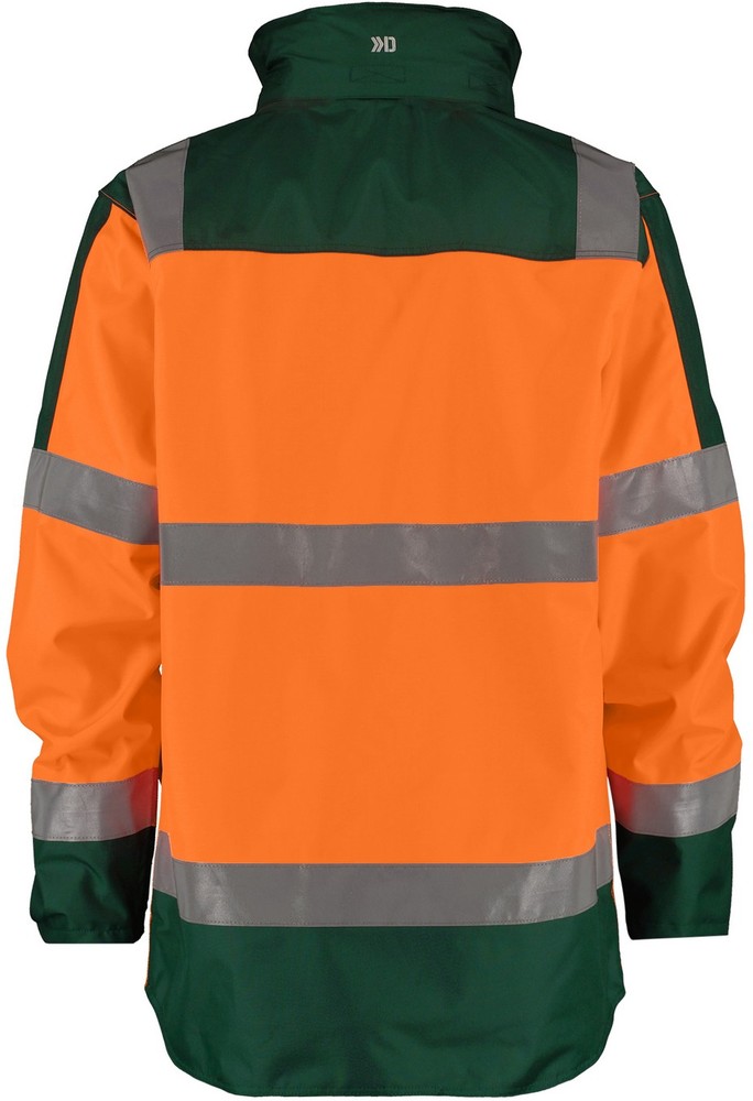 DassyWarnschutzRegenjackeWarnschutzRegen-ParkaAtlantisPES70NeonorangeFlaschengrn-4XL