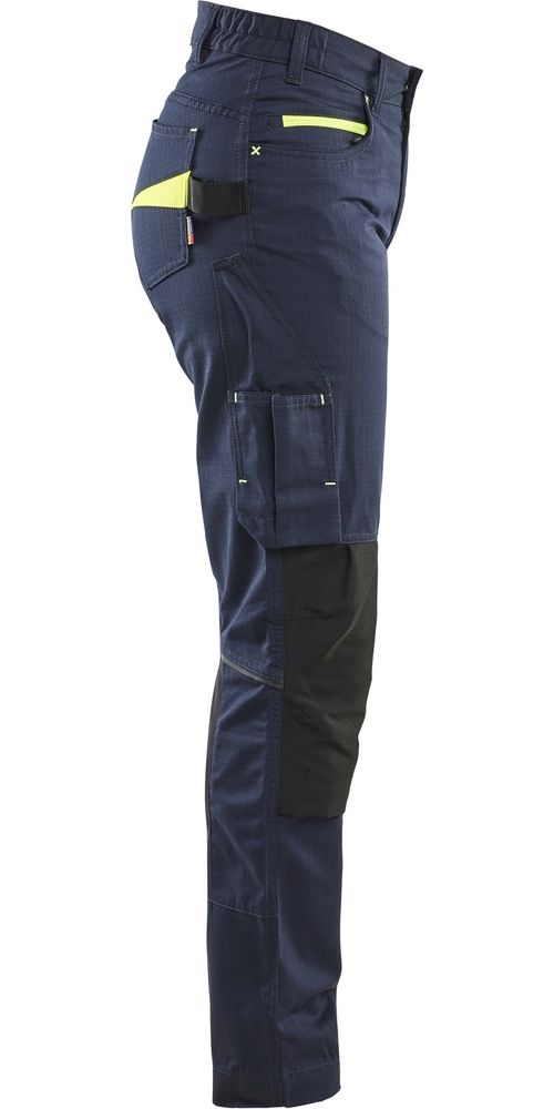 BlklderDamenArbeitshoseServicemitStretch71951330DunkelMarineblauHighVisGelb-C32