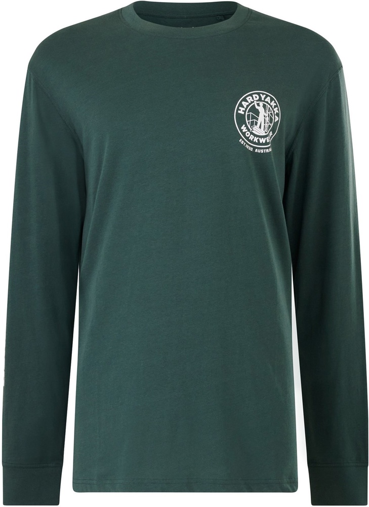 HardYakkaT-ShirtHeritageIconLSTeeG11489GardenersGreen-S
