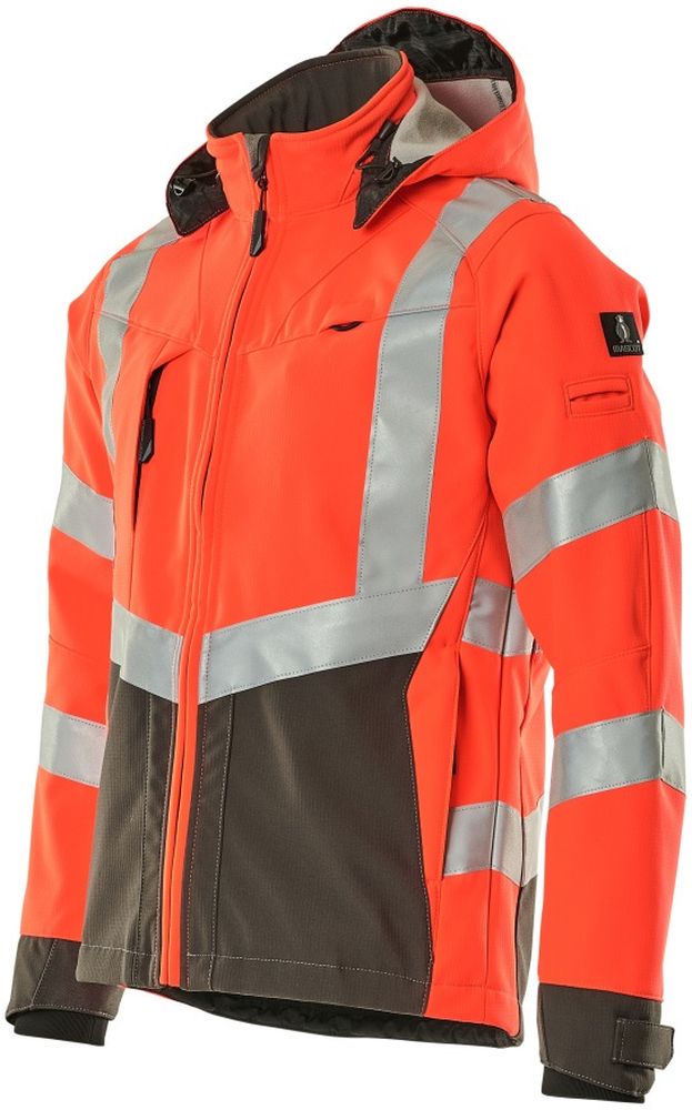 MascotSoftshellJackeBlackpoolSafeSupreme15502-246Hi-visRotDunkelanthrazit-XXL
