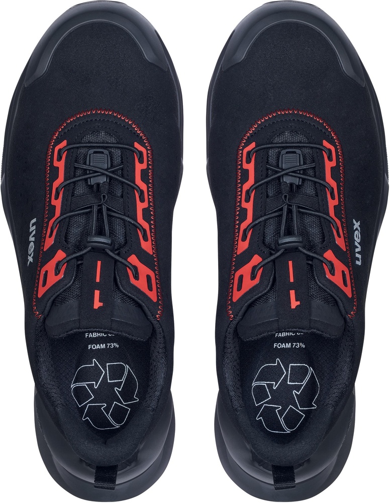 UvexSicherheits-Halbschuhe1X-CraftS3LSR68033SchwarzRot-35Weite12