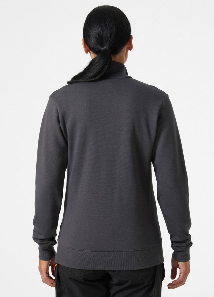 HellyHansenDamenClassicZipSweatshirtDarkGrey-XS