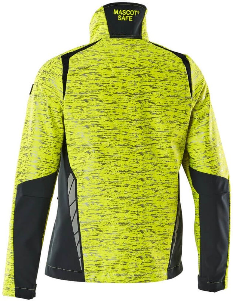 MascotDamenSoftshellJackeAccelerateSafe19212-291Hi-visGelbSchwarzblau-XXL