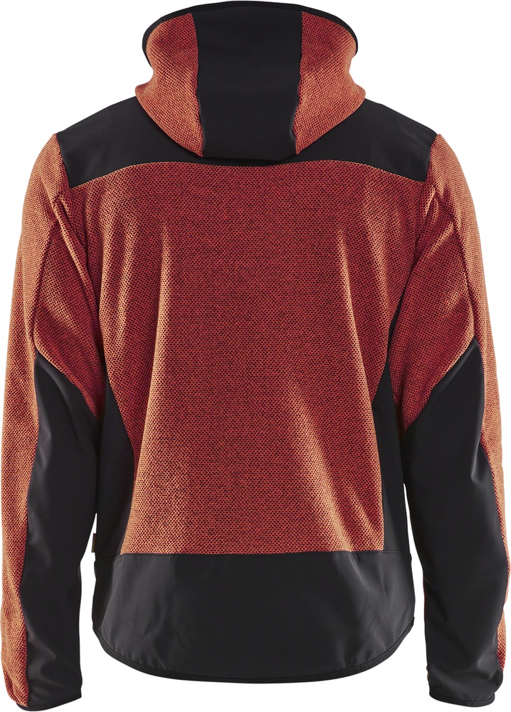 BlklderArbeitsjackeStrickjackemitSoftshell59402536RostrotSchwarz-4XL