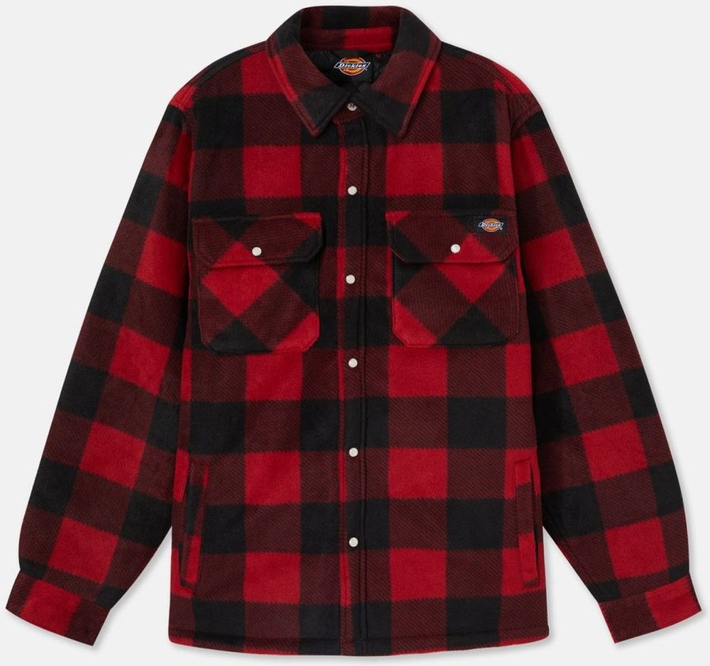 DickiesHerrenFleecejackePortlandShirtRed