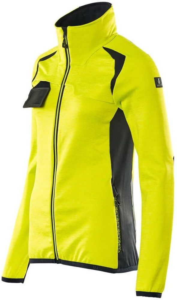 MascotDamenFleecepullovermitReiverschlussAccelerateSafe19453-316Hi-visGelbSchwarzblau-XXL