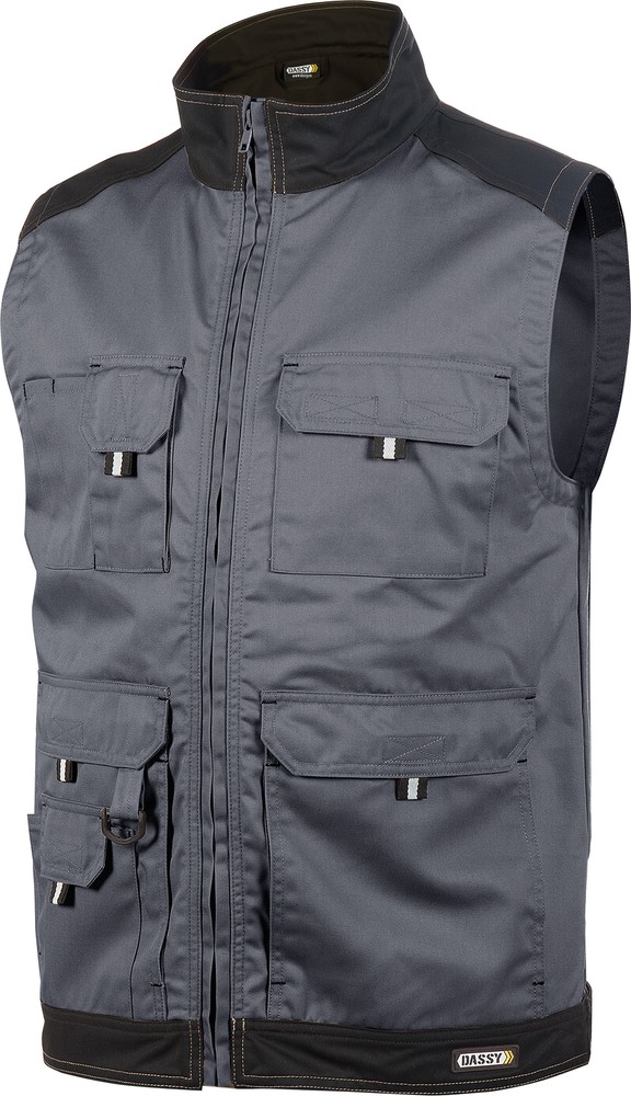 DassyZweifarbigeSommerwesteFaroPESCO61ZementgrauSchwarz