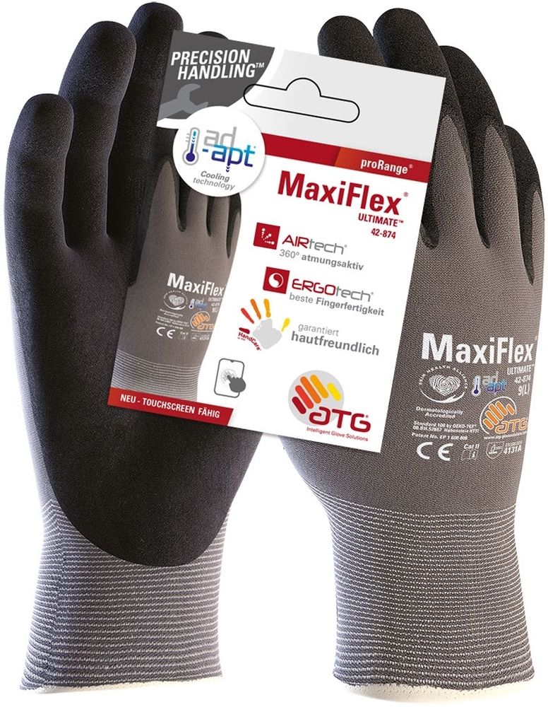 ATGUltimateAd-AptNylon-Strickhandschuhe42-874Hct12Stck2575GrauSchwarz-5