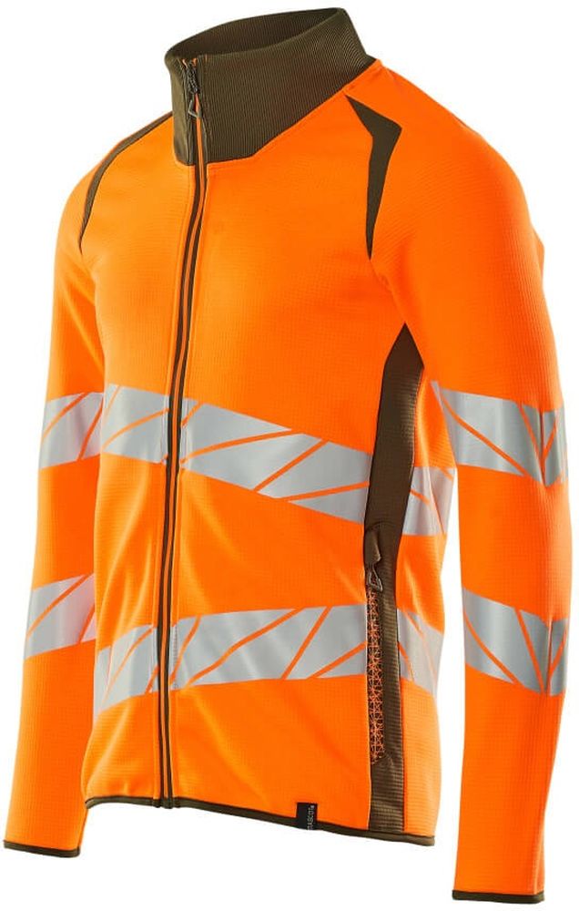 MascotSweatshirtmitReiverschlussAccelerateSafe19184-781Hi-visOrangeMoosgrn-XXL