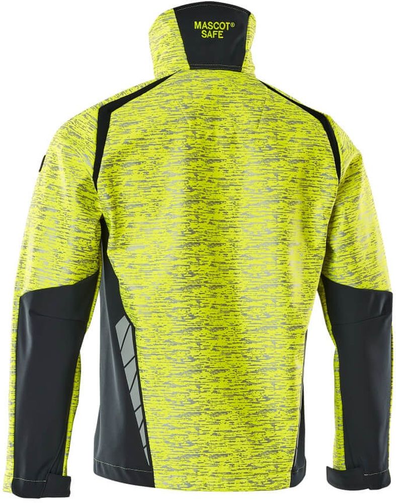 MascotSoftshellJackeAccelerateSafe19202-291Hi-visGelbSchwarzblau-XXL