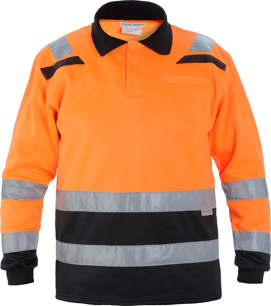 HydrowearWarnschutz-PoloshirtTokioNeonorangeSchwarz-S
