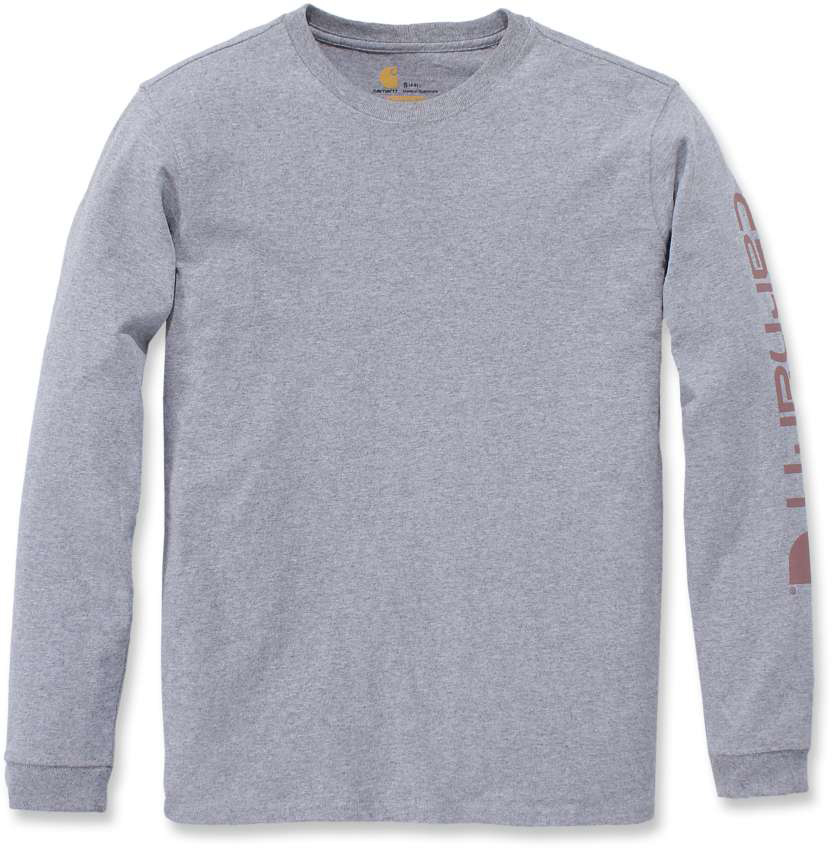 CarharttDamenT-ShirtWorkwearLogoLST-ShirtHeatherGrey