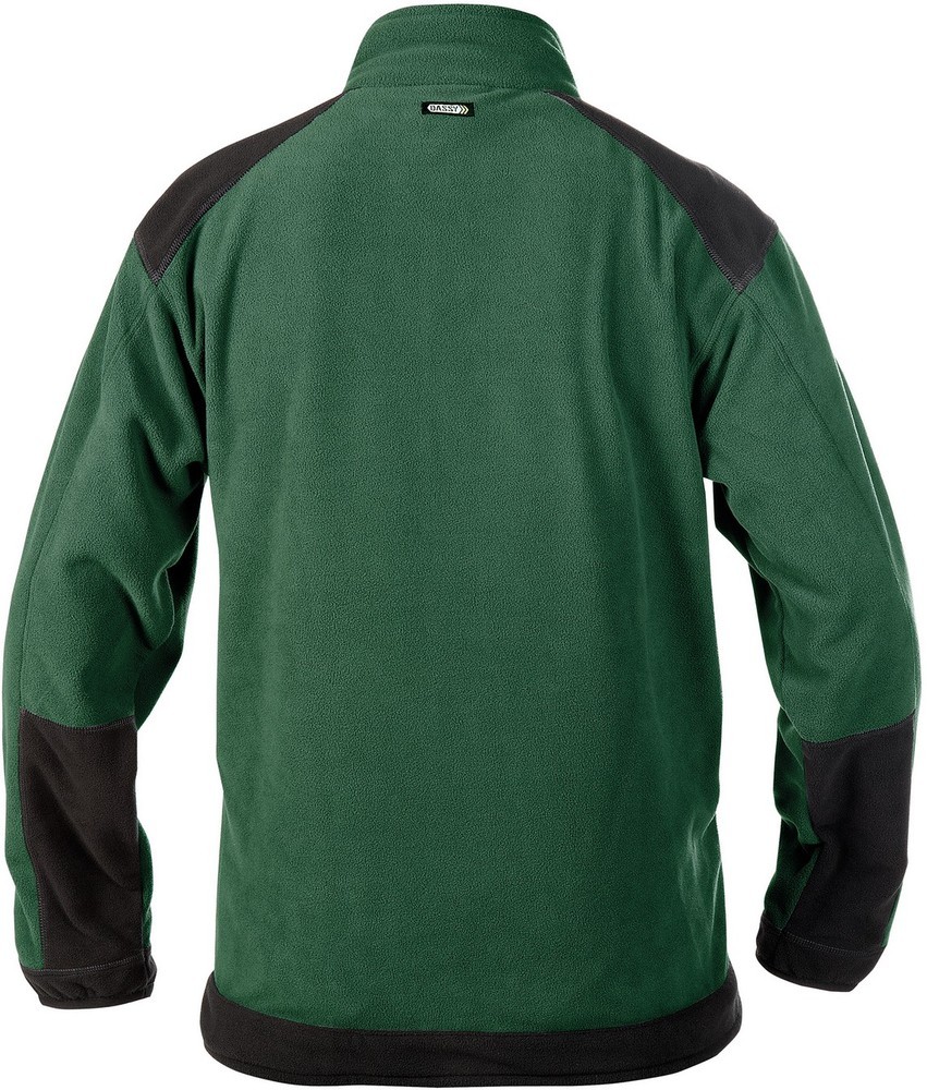 DassyZweifarbigeFleecejackeKazanPES16FlaschengrnSchwarz-4XL