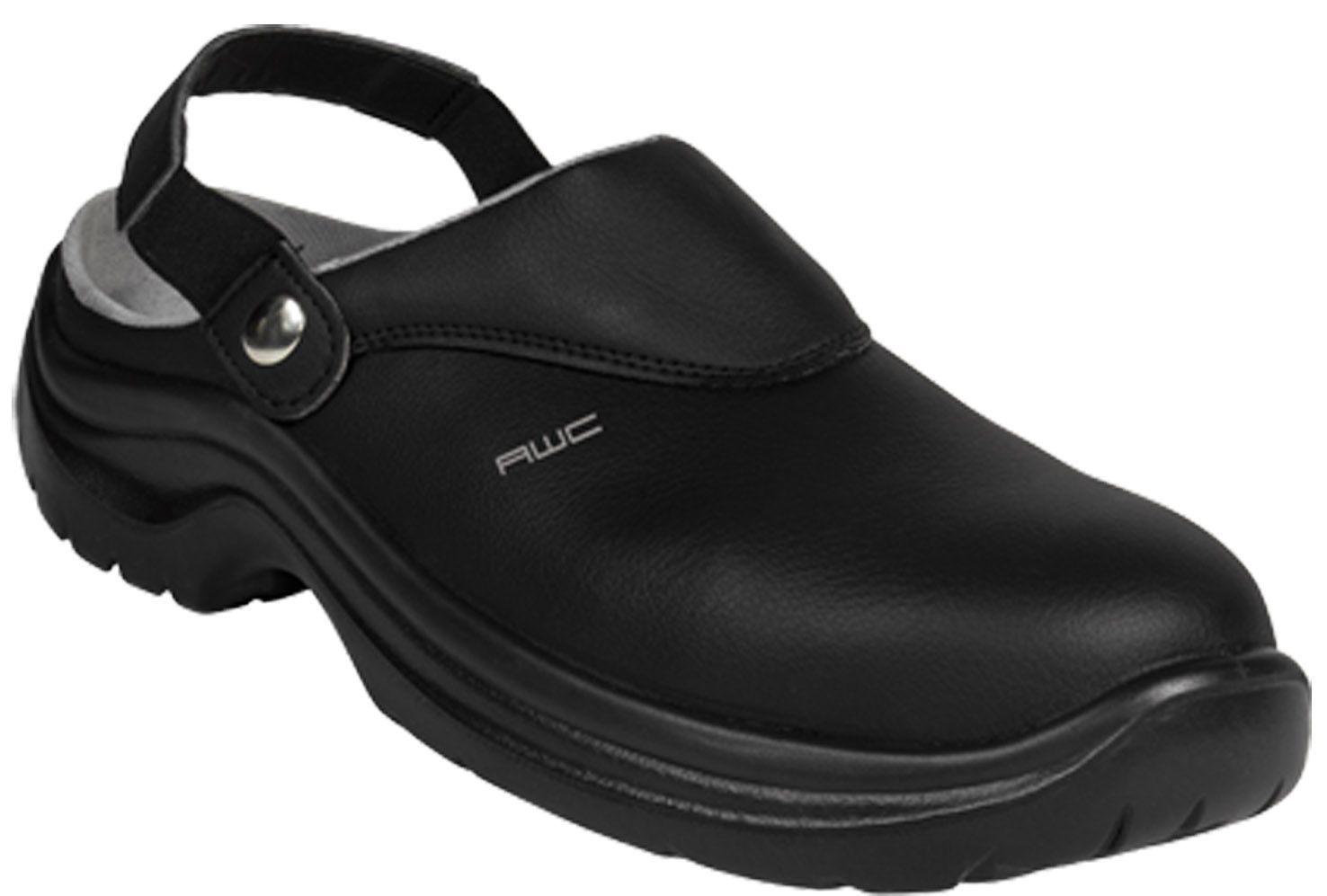 AWCFootwearBerufsschuheSandalemitStahlkappeinSchwarz