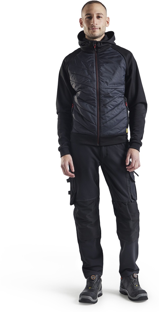 BlklderHybridSweater34632526SchwarzRot-4XL