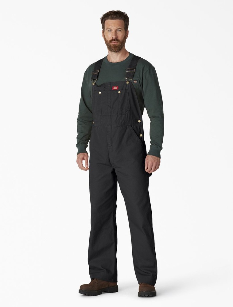 DickiesLatzhoseClassicBibOverallsRinsedBlack-W32-L32