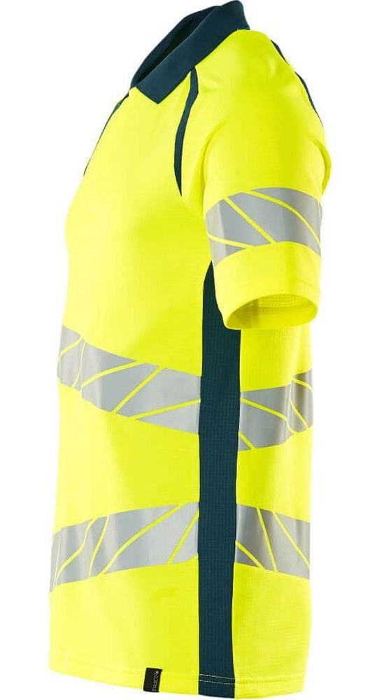 MascotPolo-ShirtAccelerateSafe19083-771Hi-visGelbDunkelpetroleum-XXL