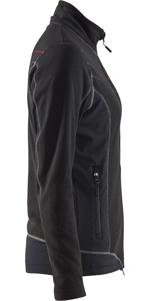 BlklderDamenArbeitsjackeMicrofleeceJacke49241010SchwarzRot-L