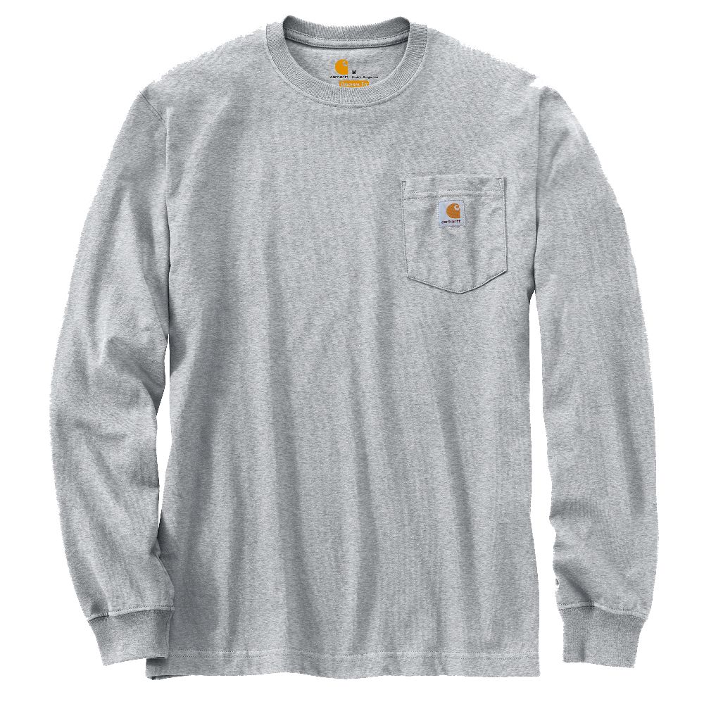 CarharttLongsleeveWorkwearPocketT-ShirtLSHeatherGrey CarharttLongsleeveWorkwearPocketT-ShirtLSHeatherGrey
