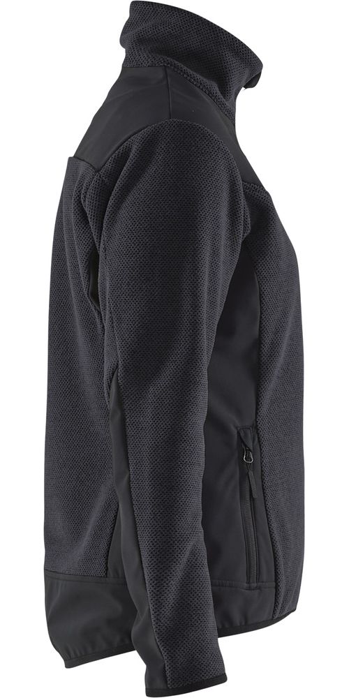 BlklderDamenArbeitsjackeStrickjackemitSoftshell59432536DunkelgrauSchwarz-L