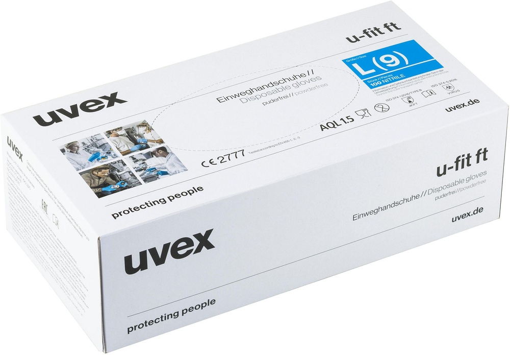 UvexChemikalienschutzhandschuheU-FitFTCR-EinwegNitril6016610Boxen50Paar