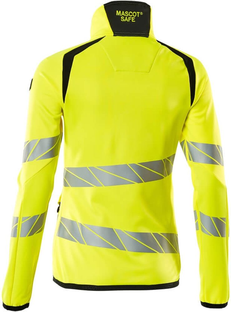 MascotDamenFleecepullovermitReiverschlussAccelerateSafe19153-315Hi-visGelbSchwarz-XXL