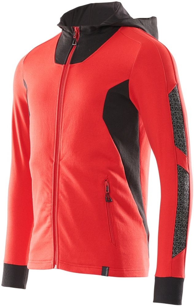 MascotKapuzensweatshirtmitReiverschlussAccelerate18584-962VerkehrsrotSchwarz-XXL