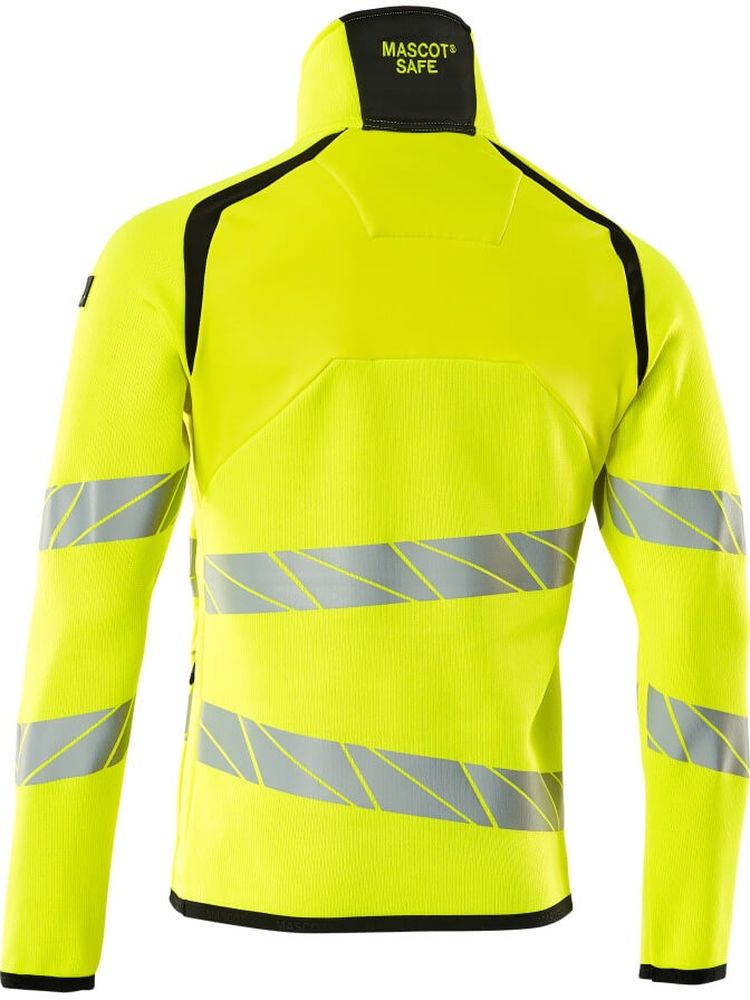 MascotStrickpullovermitkurzemReiverschlussAccelerateSafe19005-351Hi-visGelbSchwarz-XXL