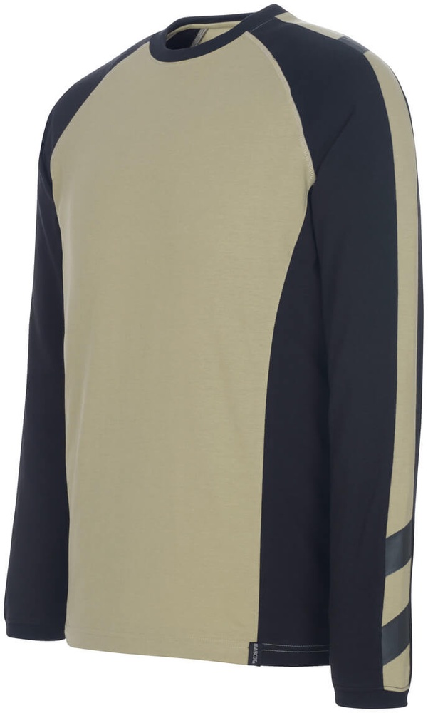 MascotT-ShirtLangarmBielefeldUnique50568-959HellkhakiSchwarz-XXL