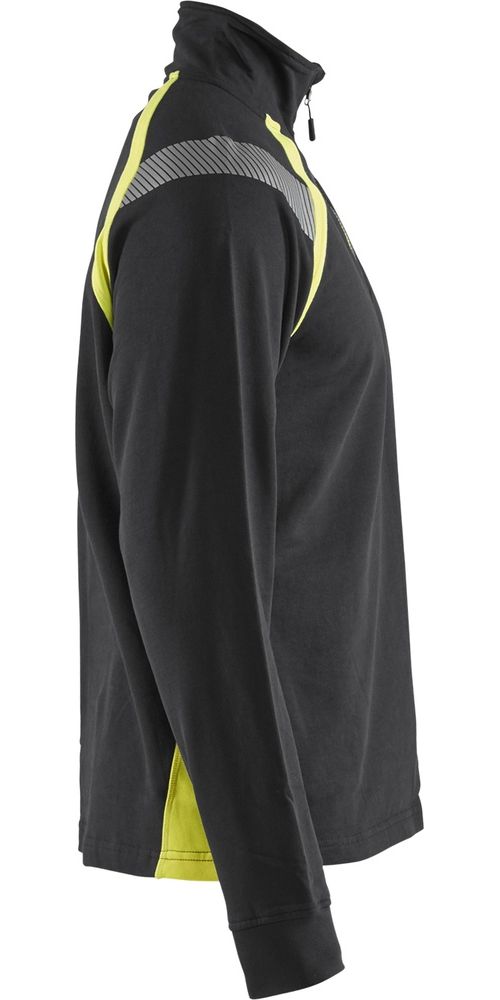 BlklderSweatshirtHalf-Zip34321158SchwarzHighVisGelb-4XL