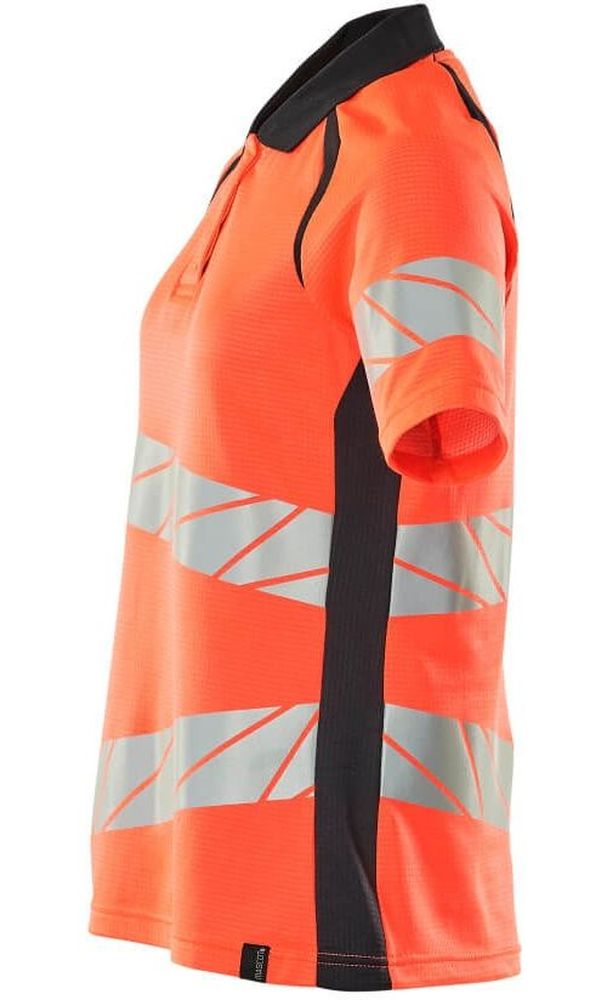 MascotDamenPolo-ShirtAccelerateSafe19093-771Hi-visRotSchwarzblau-XXL