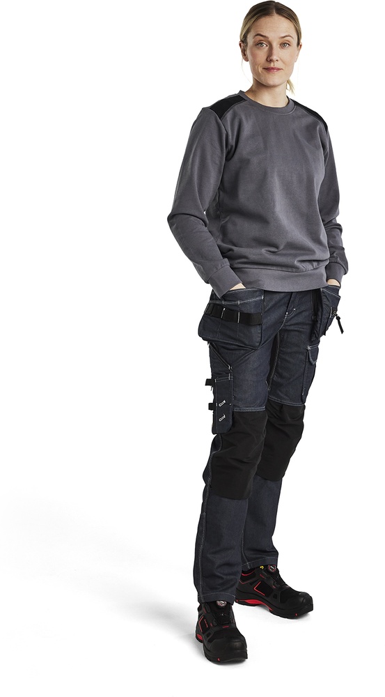 BlklderDamenSweatshirt34081158MittelgrauSchwarz-L