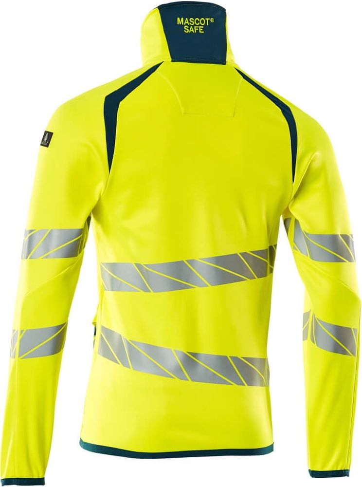 MascotFleecepullovermitReiverschlussAccelerateSafe19103-315Hi-visGelbDunkelpetroleum-XXL