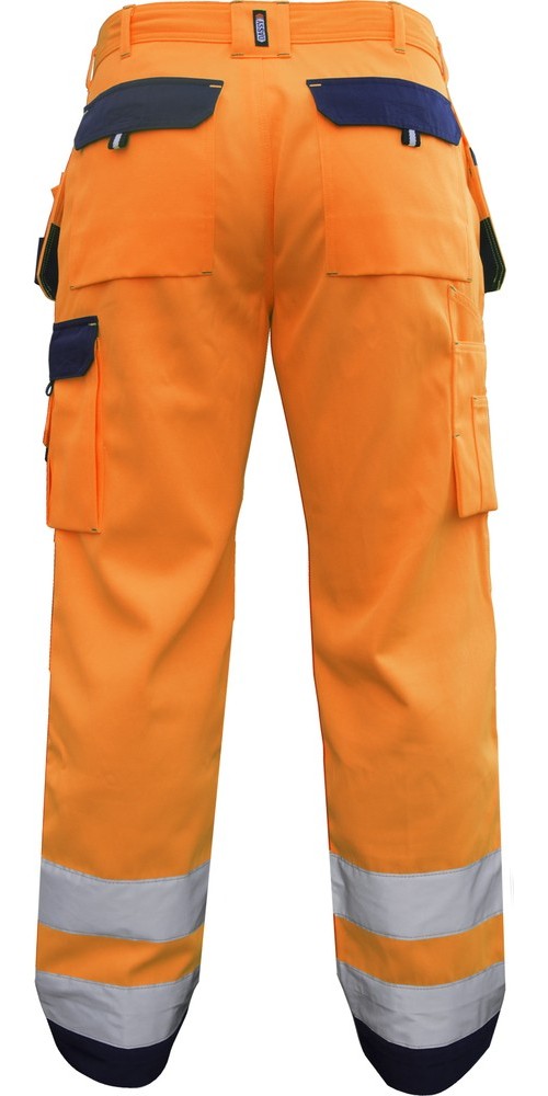 DassyWarnschutzhosemitHolstertaschenundKniepolstertaschenGlasgowPESCO74NeonorangeDunkelblau