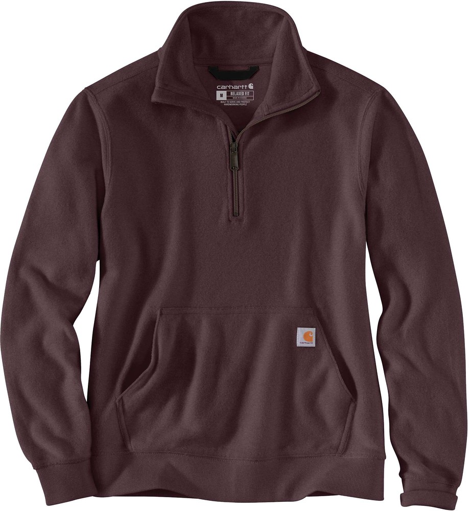 CarharttDamenMidweightHalfZipSweatshirtBlackberryHeather
