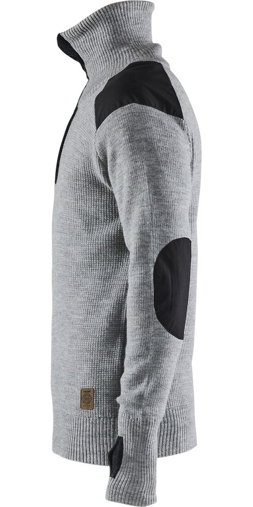 BlklderWollsweaterHalfZip46301071GrauMelangeDunkelgrau-4XL