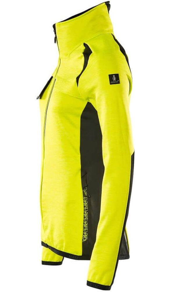 MascotDamenFleecepullovermitReiverschlussAccelerateSafe19453-316Hi-visGelbSchwarz-XXL