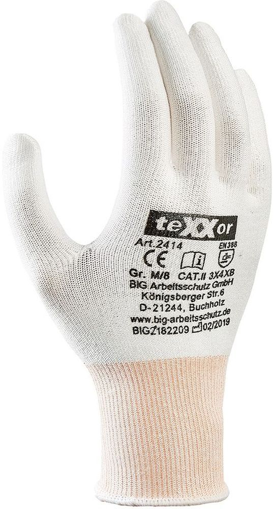 teXXorSchnittschutz-StrickhandschuheOhneBeschichtung12Stck2414Wei-7